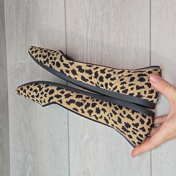 Rothy's Women Leopard Animal Print The Pointed toe flats ballet shoes sz 9.5 - Picture 8 of 13